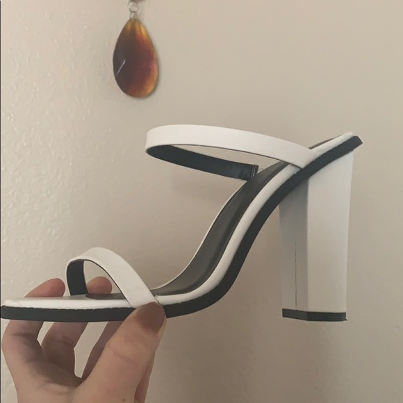 Wild Diva Shoes - Beautiful black and white mules